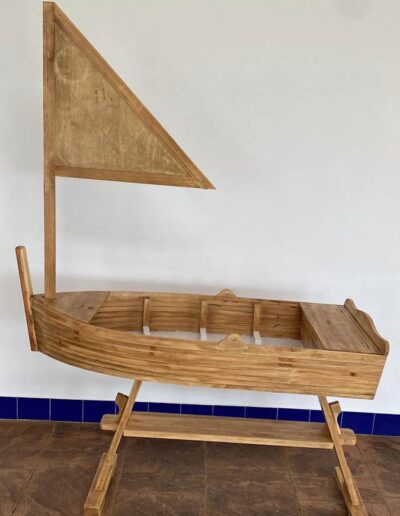 Barca de Madera para Botellines y Marisco